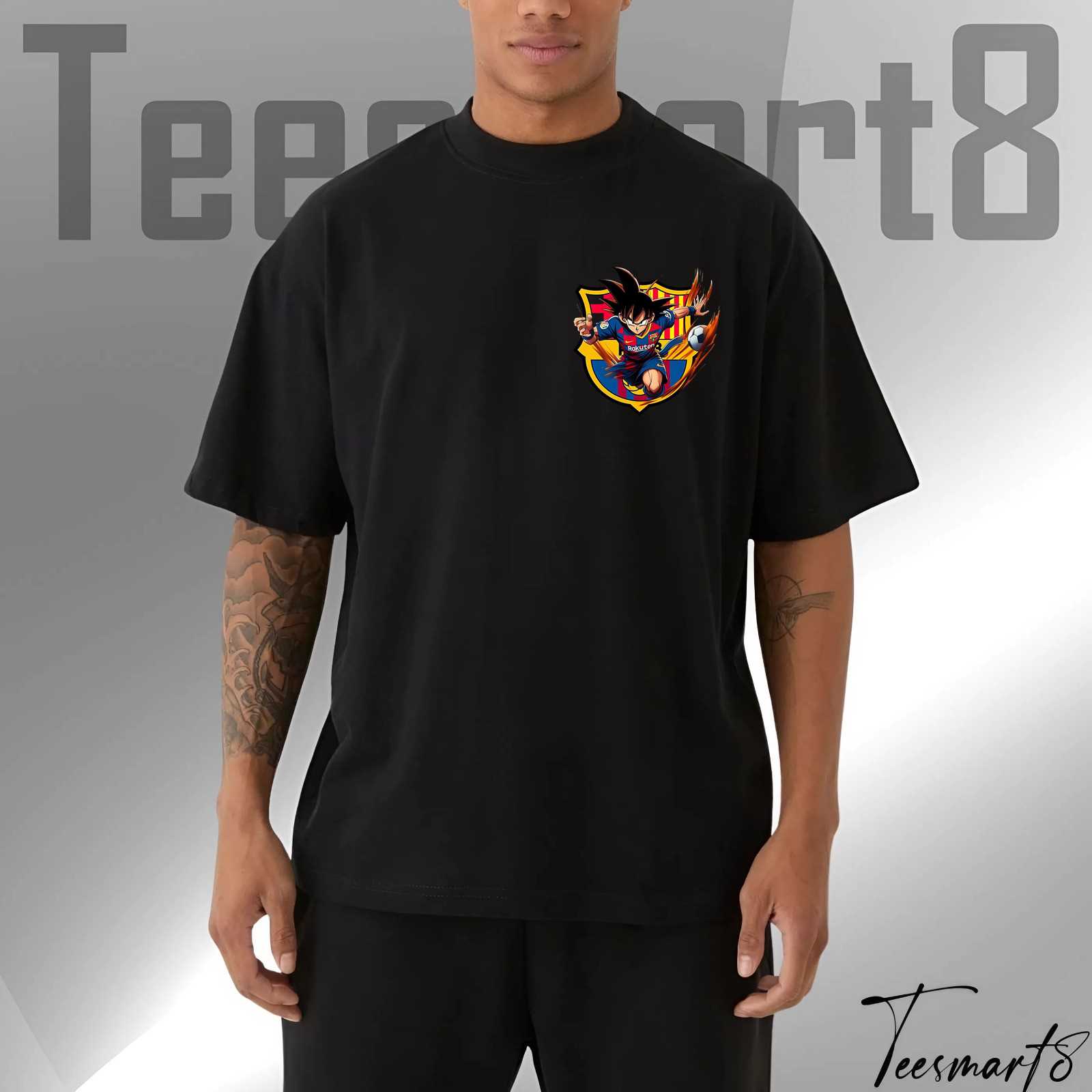 Goku X Barcelona T-Shirt – Saiyan Spirit Football Fusion Tee